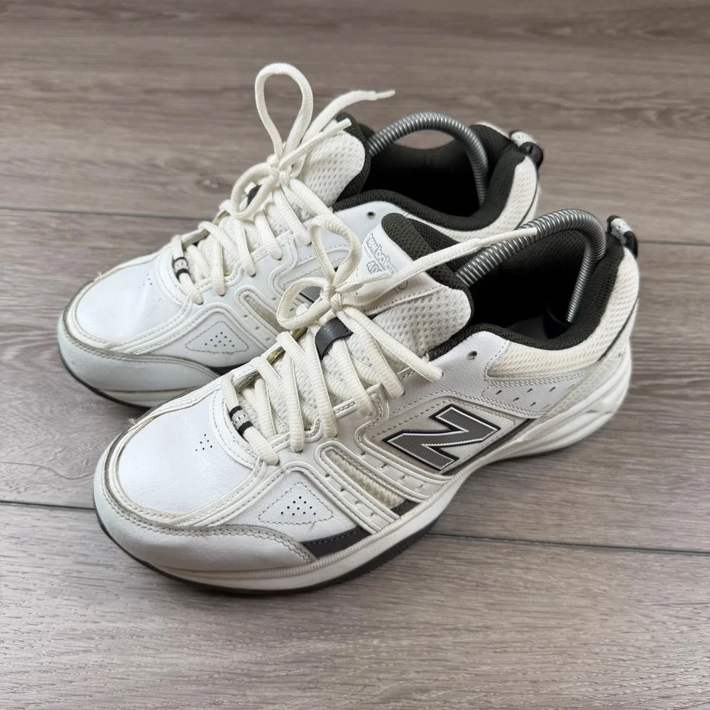 New Balance Mens Cross Training Shoes MX409WG2 White Grey 8 4E